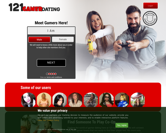 121 Gamer Dating Logo