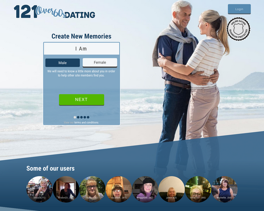 121 Over-60s Dating Logo