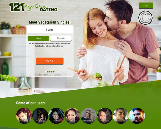 121 Vegetarian Dating Logo